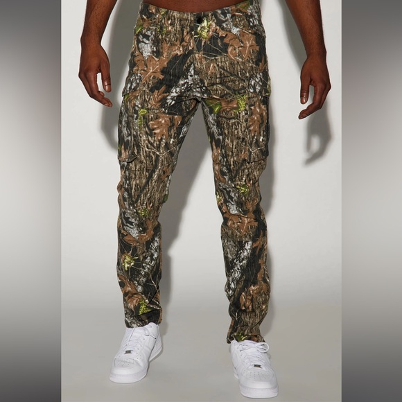 NWT Nova Men Green Summer Games Slim Cargo Pants - Picture 6 of 8